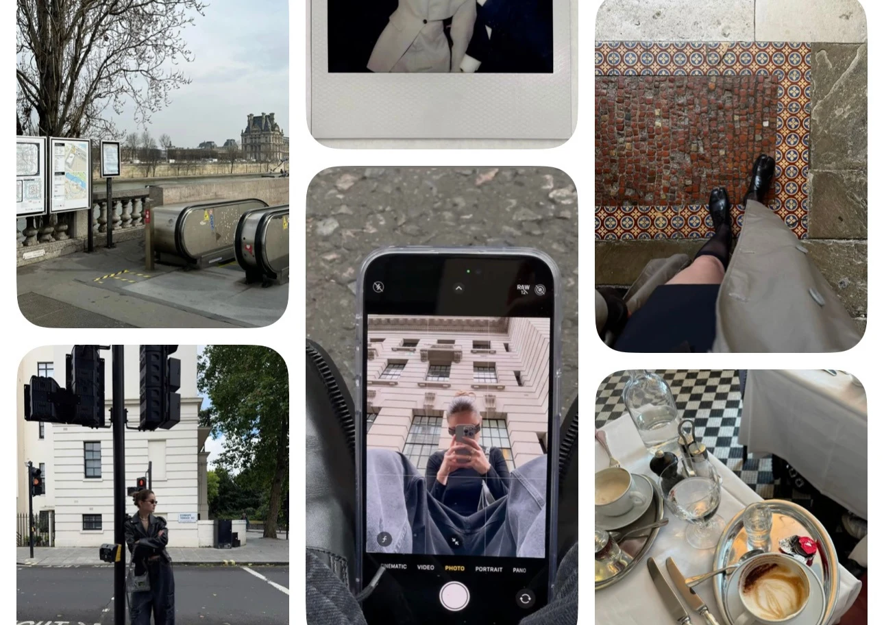 The original portfolio collage: Paris, street style, photographs and café moments